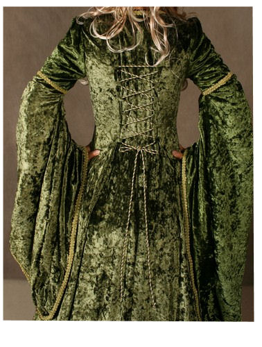 Ladies Medieval Renaissance Costume and Headdress Size 18 - 20 Image